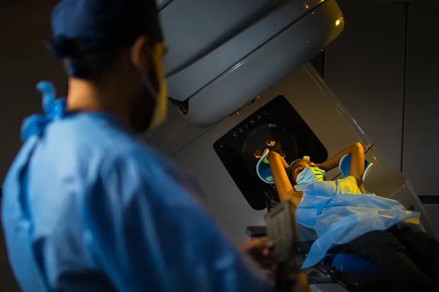 Paciente en tratamiento de radioterapia en Helitac